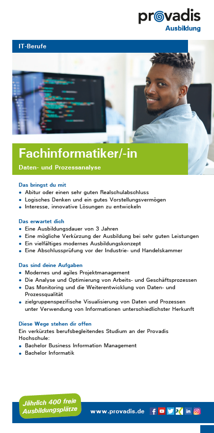 Fachinformatiker Daten- und Prozessanalyse Fachinformatik Daten- und Prozessanalyse