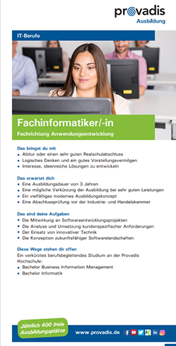 Flyer Fachinformatik Anwendungsentwicklung Fachinformatik Anwendungsentwicklung