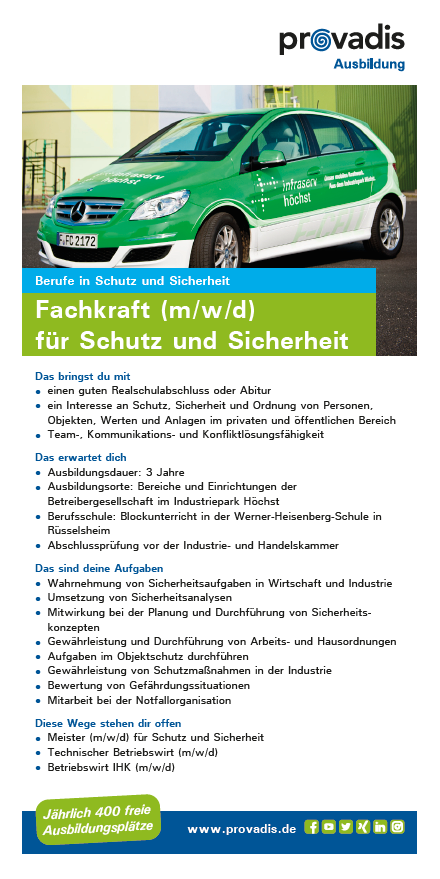 Ausbildung zur Servicekraft für Schutz und Sicherheit Fachkraft für Schutz und Sicherheit (m/w/d)