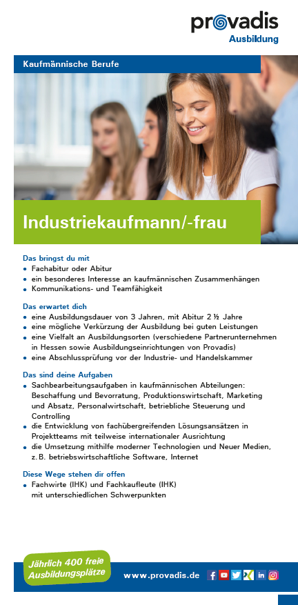 Flyer Industriekaufleute (m/w/d) Flyer Industriekaufleute (m/w/d)