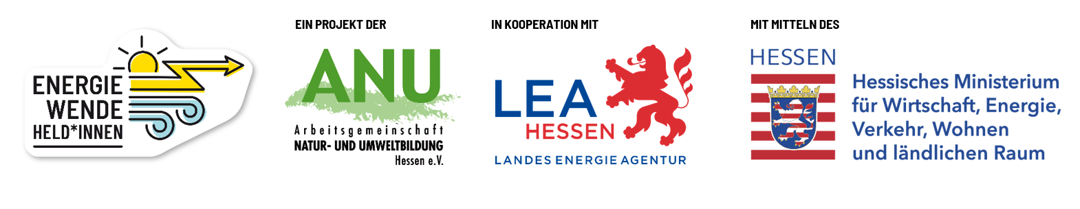 Logo der Energie Wende mit Partnern und Förderern Projektlogos Power Up